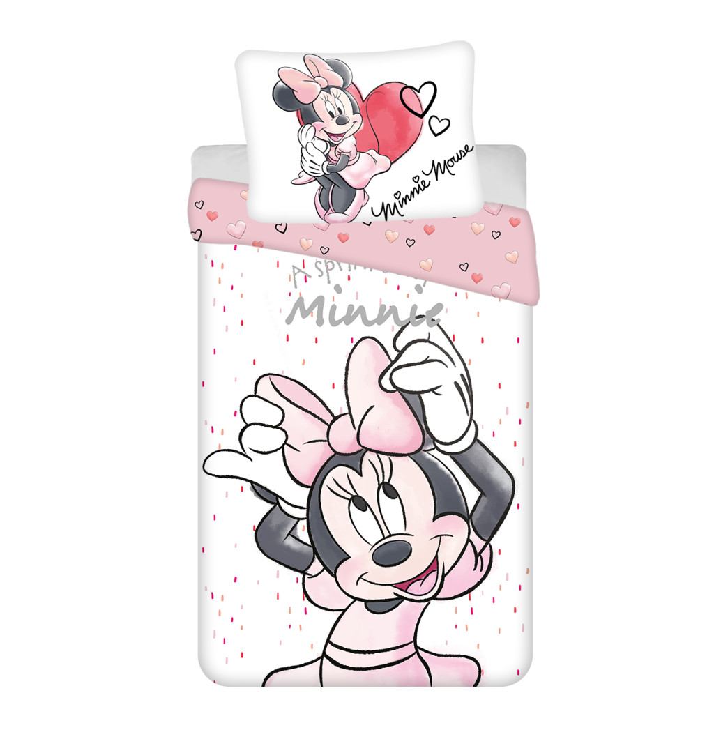 Disney Minnie White voodipesukomplekt 140x200cm, 70x90 cm – tootepilt