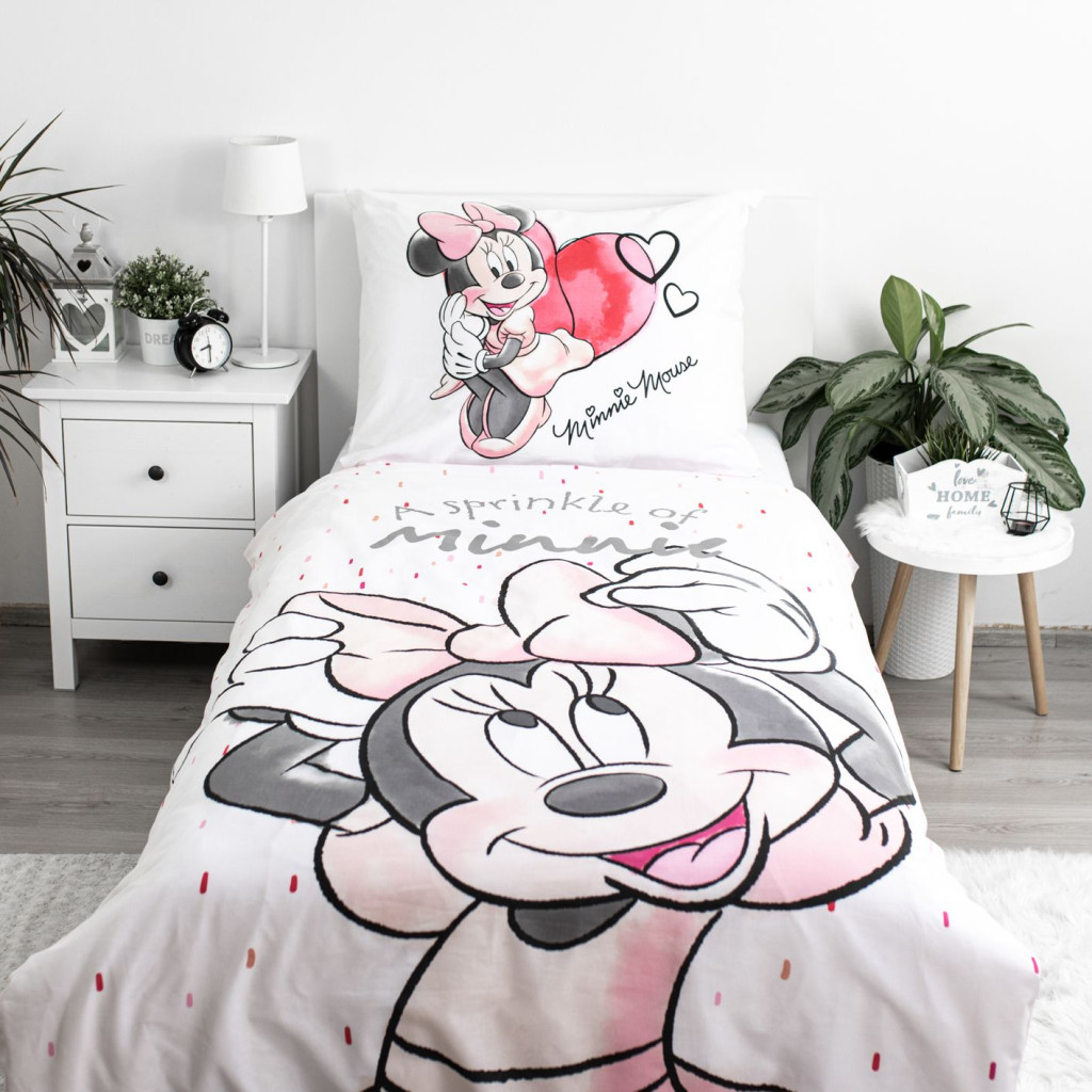 Disney Minnie White voodipesukomplekt 140x200cm, 70x90 cm – detailvaade 2