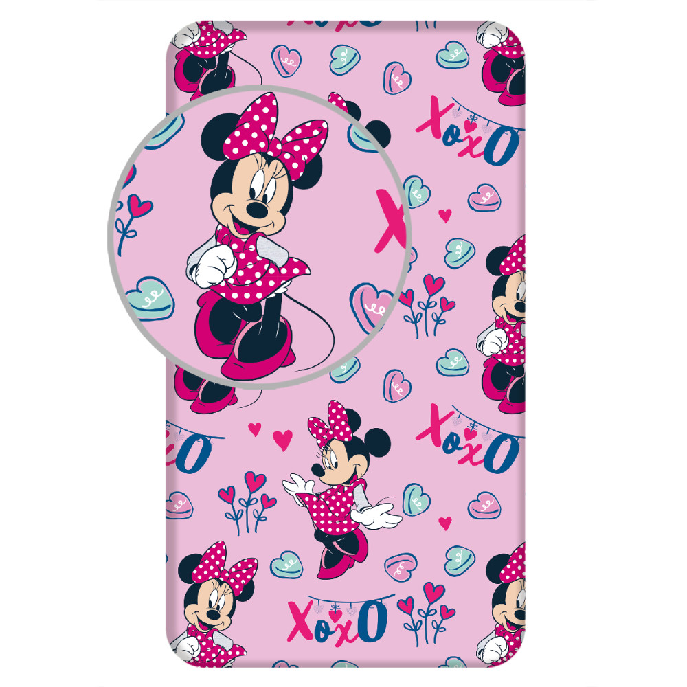 Disney Minnie XoXo kummiga voodilina 90x200 cm – tootepilt