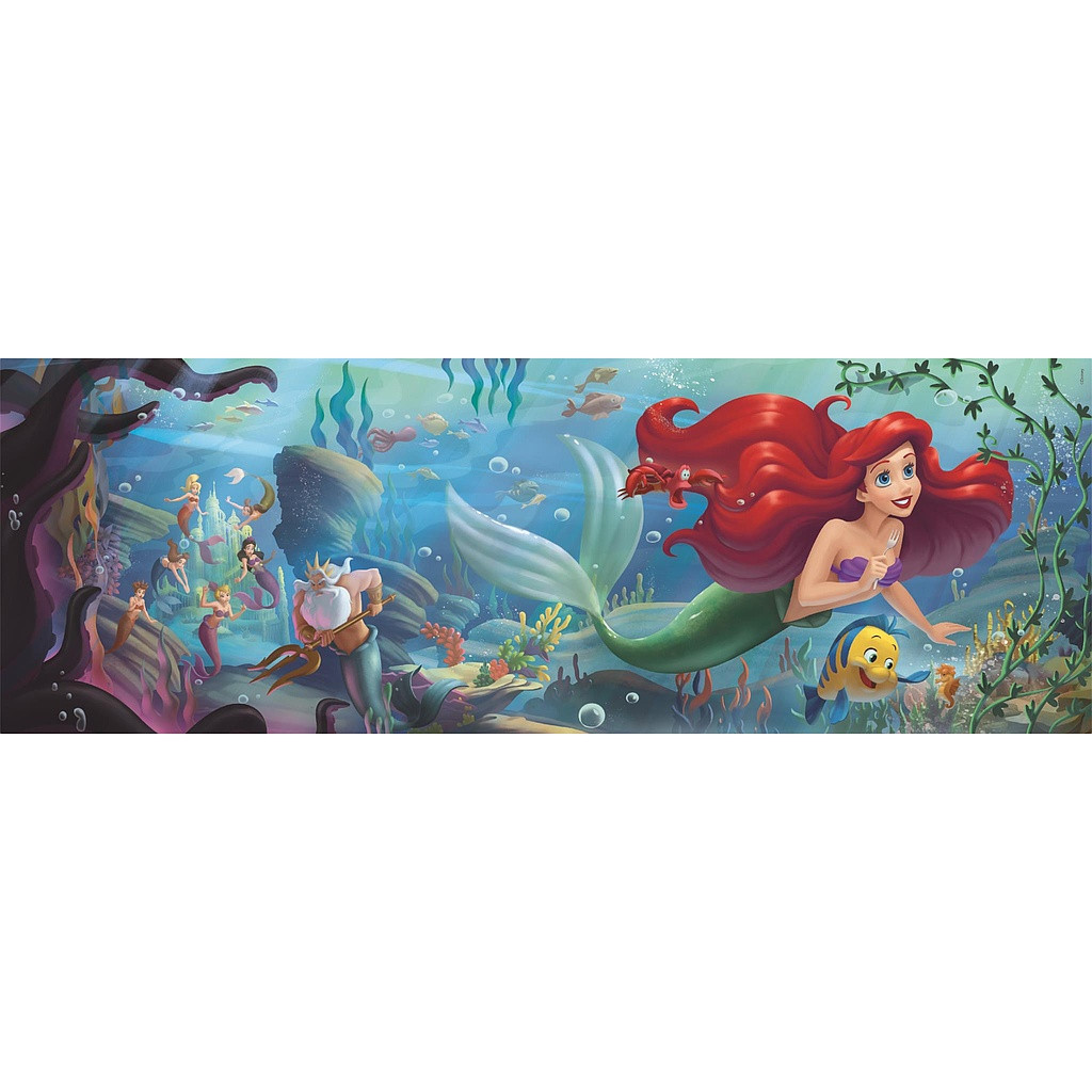 Disney Princess Ariel 1000-osaline Panorama Compact pusle Clementoni – detailvaade 2