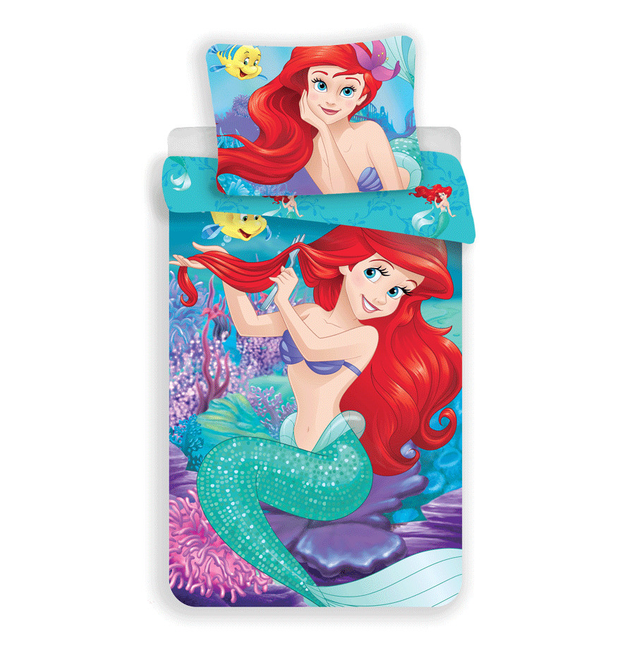 Disney Princess Ariel voodipesukomplekt 140x200cm, 70x90 cm – tootepilt