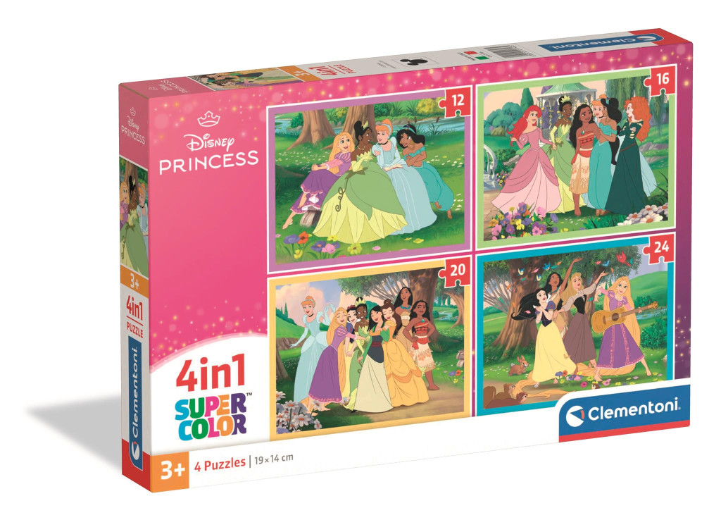 Disney Princess Colloquy 4-in-1 puslekomplekt Clementoni – tootepilt
