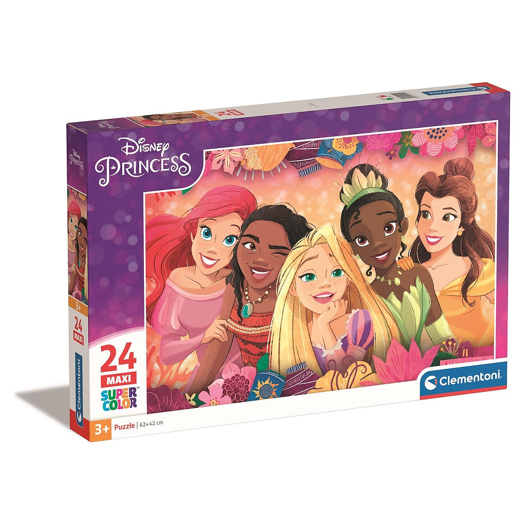 Disney Princess Flower Frame 24-osaline maxi pusle Clementoni – tootepilt