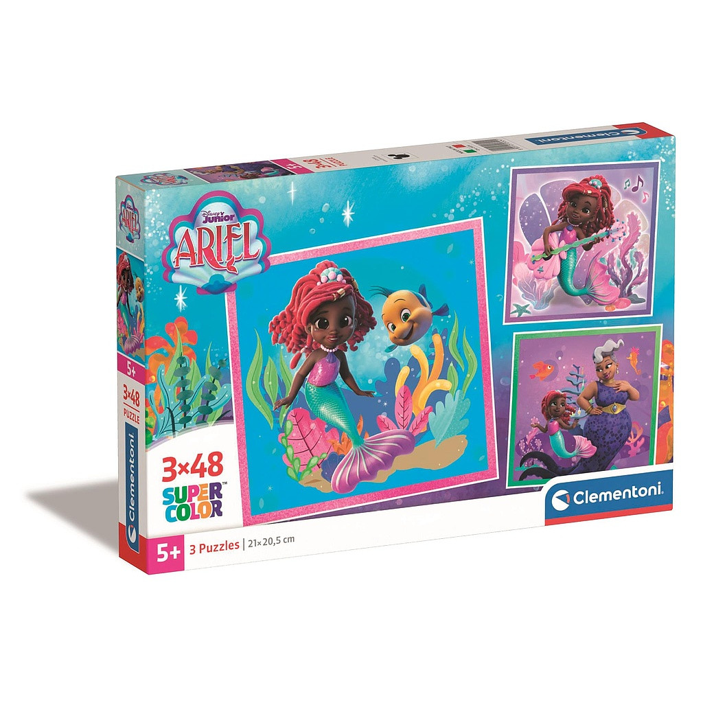 Disney Princess Junior Ariel 3×48-osaline Clementoni pusle – tootepilt