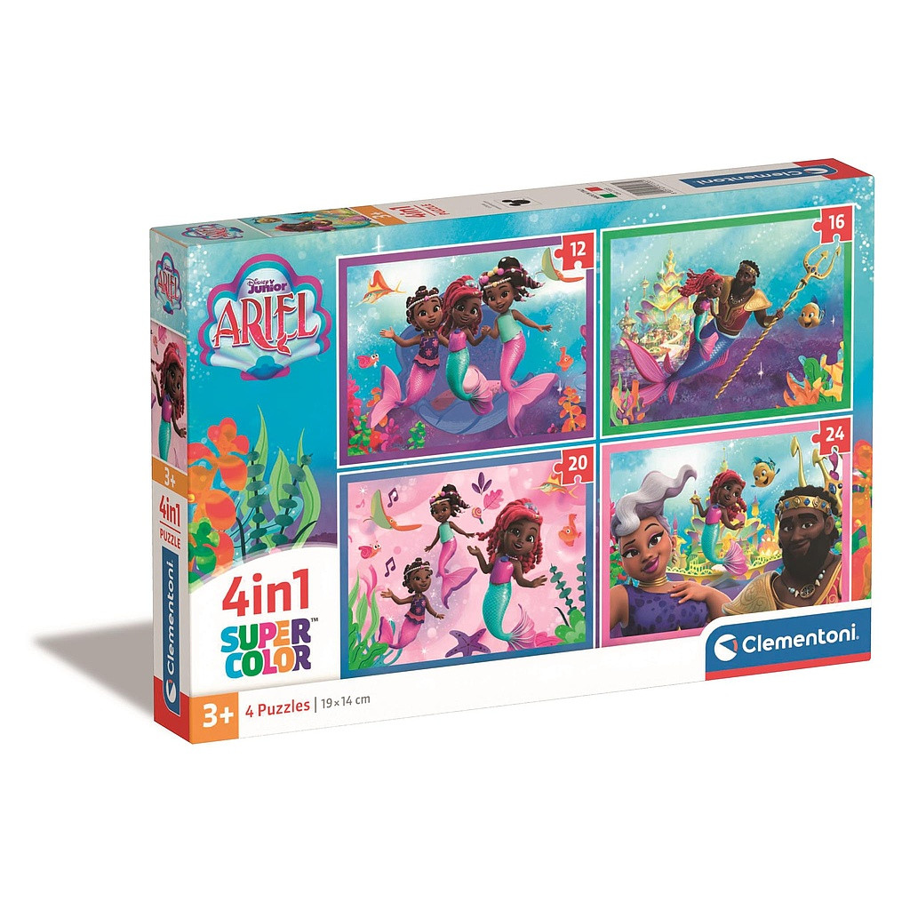 Disney Princess Junior Ariel 4-in-1 puslekomplekt Clementoni – tootepilt