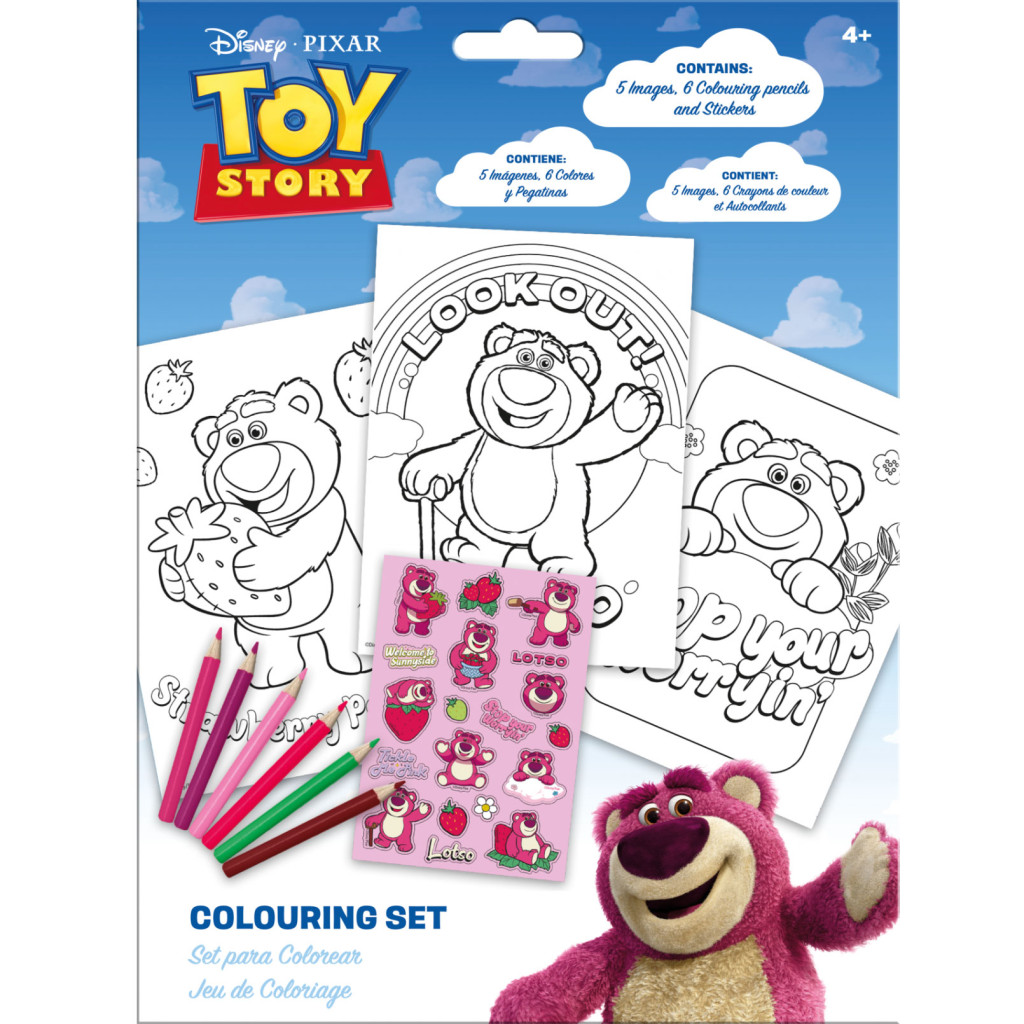 Disney Toy Story Lotso Strawberry värvimiskomplekt kleepsudega – tootepilt