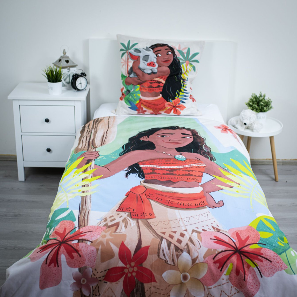 Disney Vaiana Tropocool Tropicool voodipesukomplekt 140×200cm, 70×90 cm – detailvaade 2