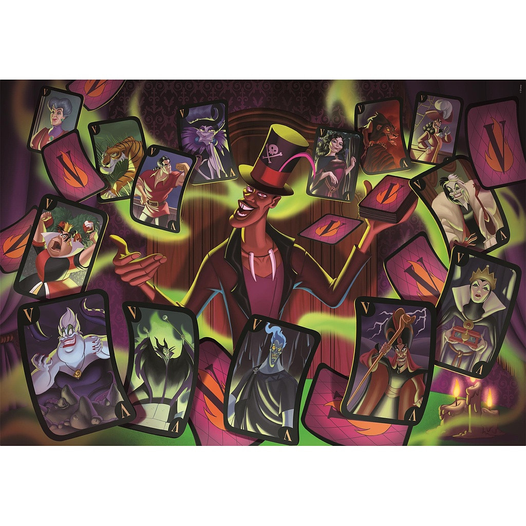Disney Villains Cards 1500-osaline Compact pusle Clementoni – detailvaade 2