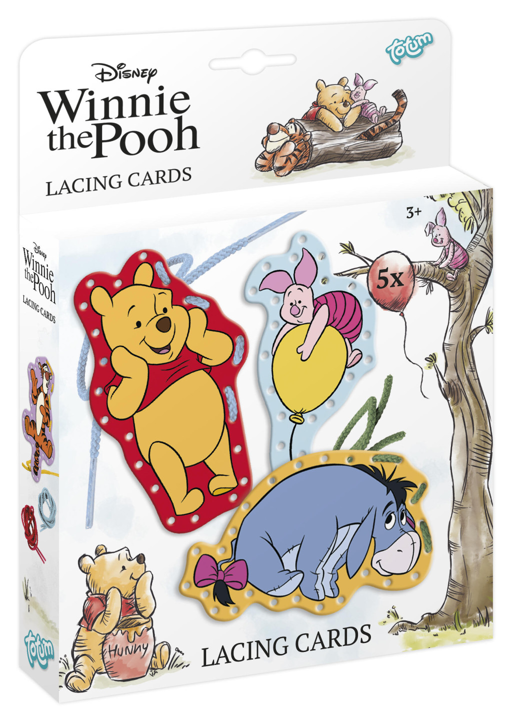 Disney Winnie the Pooh Happy lace-up cards set of 5 – tootepilt