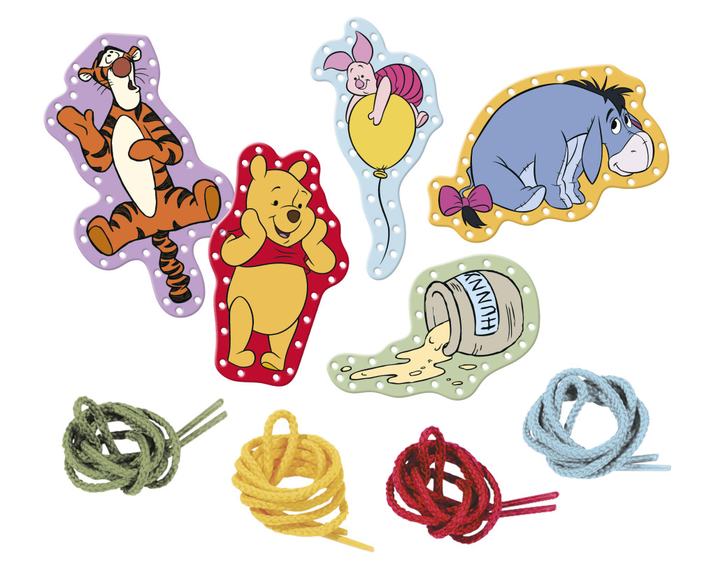 Disney Winnie the Pooh Happy lace-up cards set of 5 – detailvaade 2