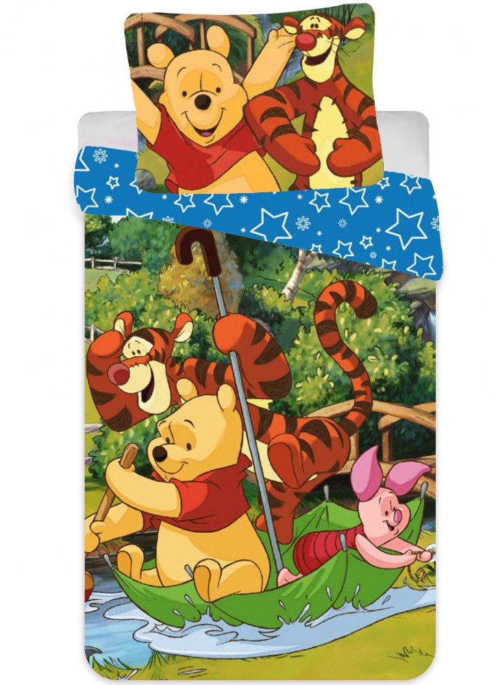 Disney Winnie the Pooh Rafting Children's voodipesukomplekt 90x140cm, 40x55 cm – tootepilt