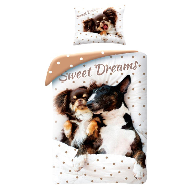 Dog Sweet Dreams voodipesukomplekt 140×200 cm, 70×90 cm – tootepilt