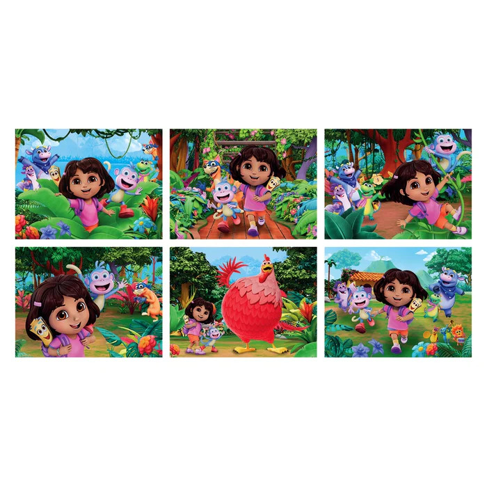 Dora the Explorer Jungle storybook block set 12-osaline Clementoni – detailvaade 2
