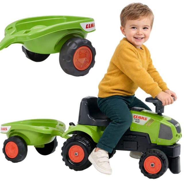 falk beebi claas axos – FALK beebi Claas Axos 310 roheline traktor haagisega 1 aasta