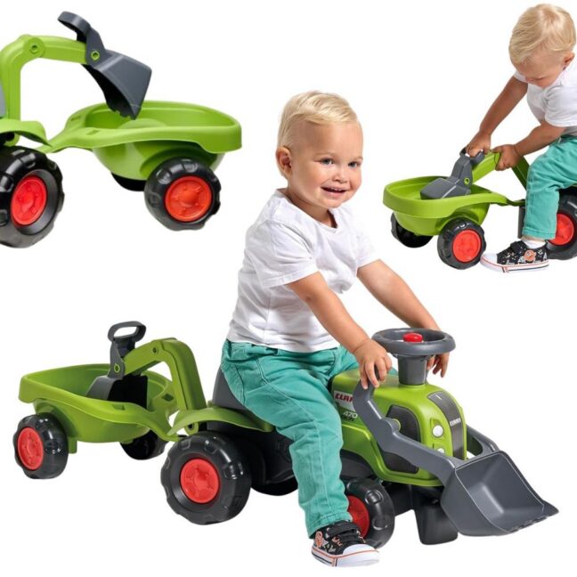 falk beebi claas sõiduauto – FALK beebi Claas sõiduauto traktor koos ekskavaator, ämber ja haagis