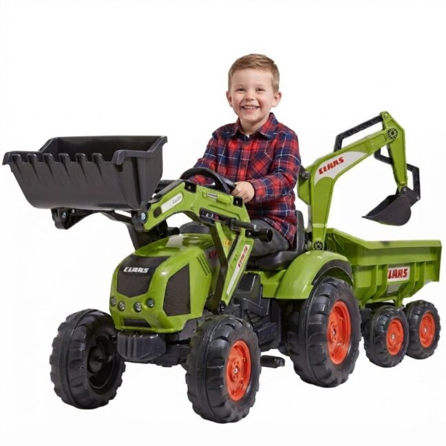falk claas pedaalidega 1010W – FALK CLAAS pedaalidega traktor haagisega, ämber ja Dozer alates 3. eluaastast (1010W)