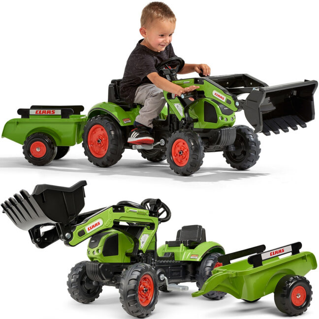 falk claas pedaalidega traktor – Falk Claas pedaalidega traktor haagisega ja ämber roheline lastele 2-5