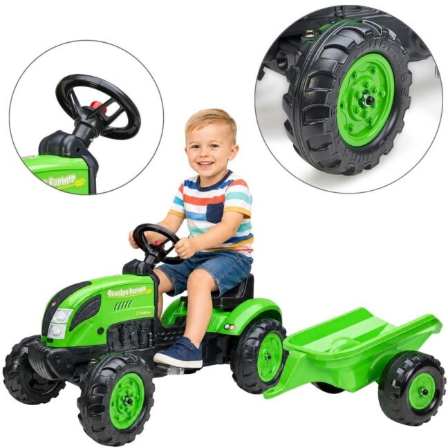 falk country talunik pedaalidega – FALK Country talunik pedaalidega traktor haagisega roheline 2-5 aastat