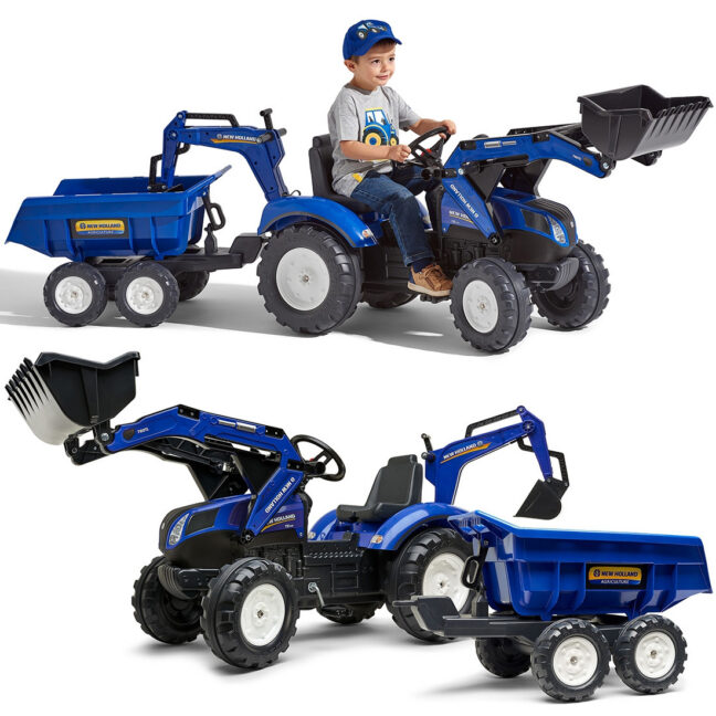 falk new hollja 3090W – FALK New Hollja T8 pedaalidega traktor koos ekskavaator ja haagis 3-7 aastat (3090W)