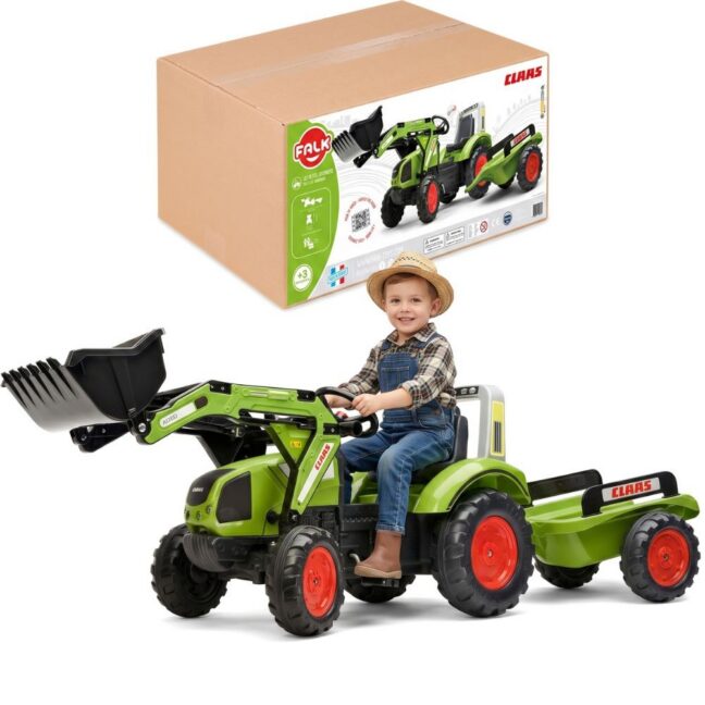falk pedaalidega traktor kopaga – FALK pedaalidega traktor kopaga ja haagis roheline CLAAS alates 3. eluaastast