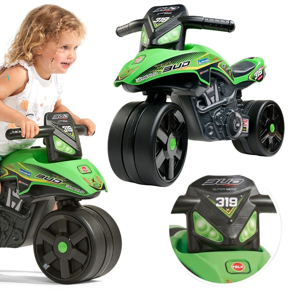 falk racing sõiduauto roheline – FALK Racing sõiduauto roheline Motorbike Wide rattad 1 aasta