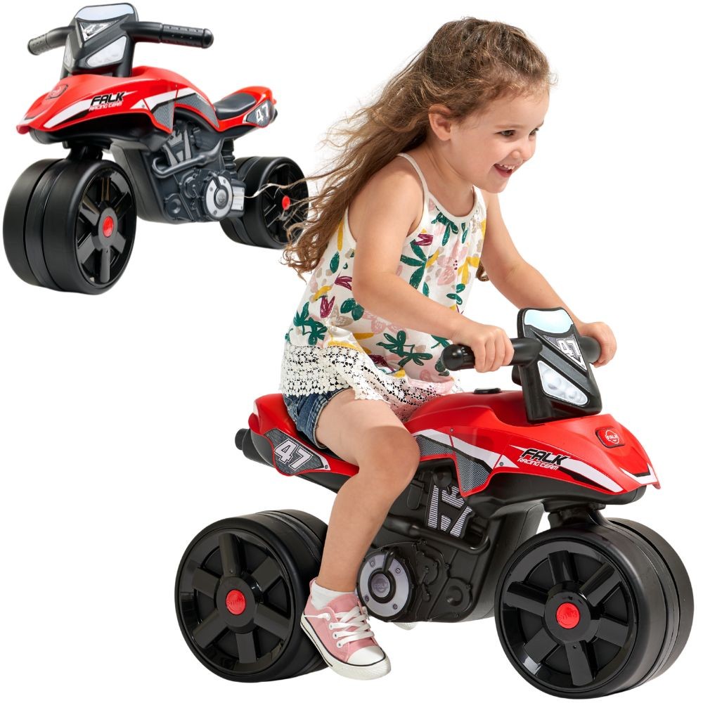 falk racing team sõiduauto – FALK Racing Team sõiduauto Motorbike punane Wide rattad lastele 2-5 aastat