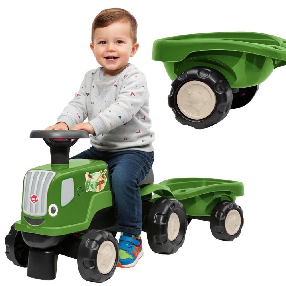 falk sõiduauto traktor 311B – FALK sõiduauto traktor haagisega Birdy talu roheline 1-3+ (311B)