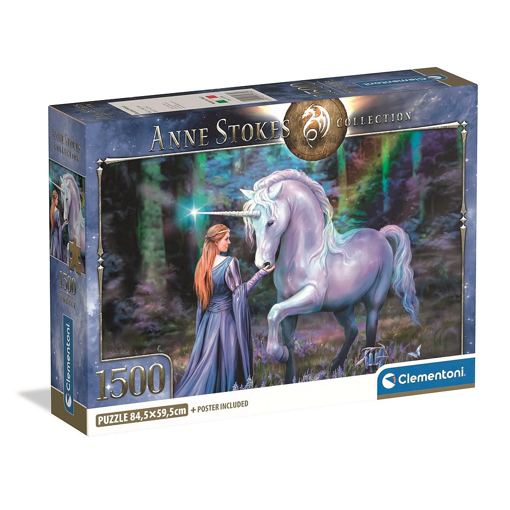 Fantasy Bluebell Wood Anne Stokes 1500-osaline Compact pusle Clementoni – tootepilt