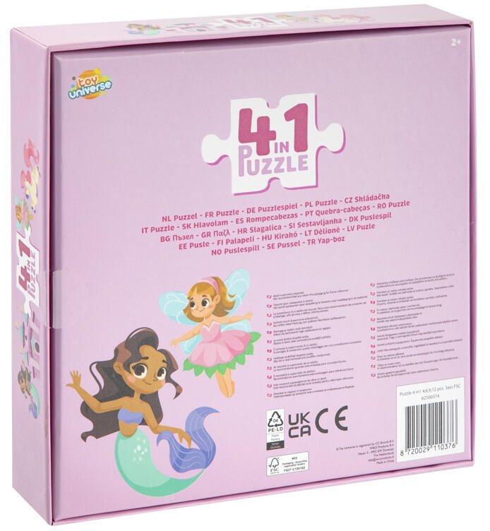 Fantasy Girls 4-in-1 puslekomplekt – detailvaade 2