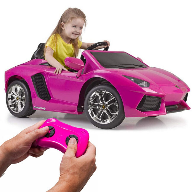 feber lamborghini aventador roosa – FEBER Lamborghini Aventador roosa elektriline auto 6V 3+