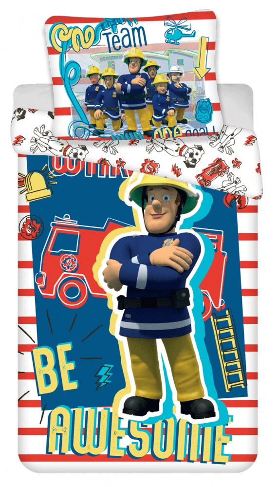 Fireman Sam Awesome Wake Up voodipesukomplekt 140x200cm, 70x90 cm – tootepilt