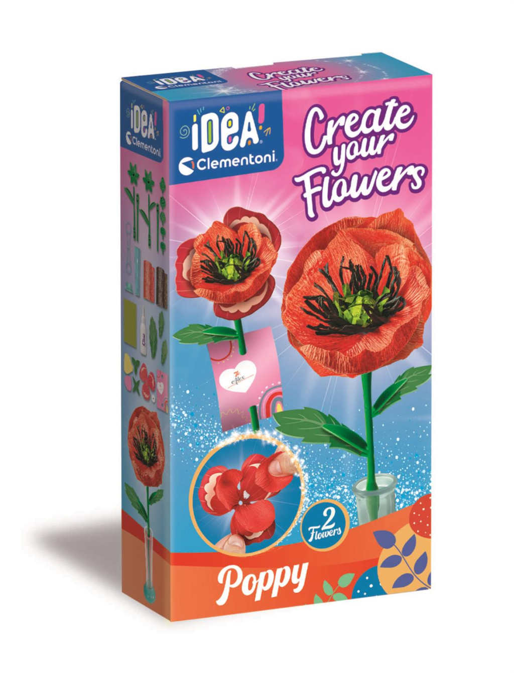 Flower Poppy craft set 2-osaline Clementoni – tootepilt