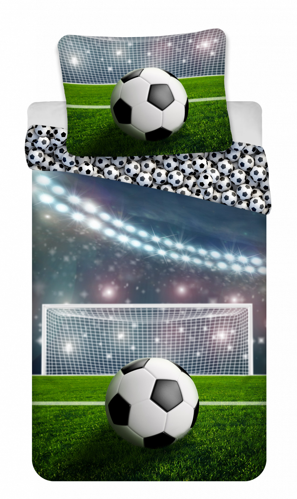 Football children's bedding cover 100x135cm, 40x60 cm – tootepilt