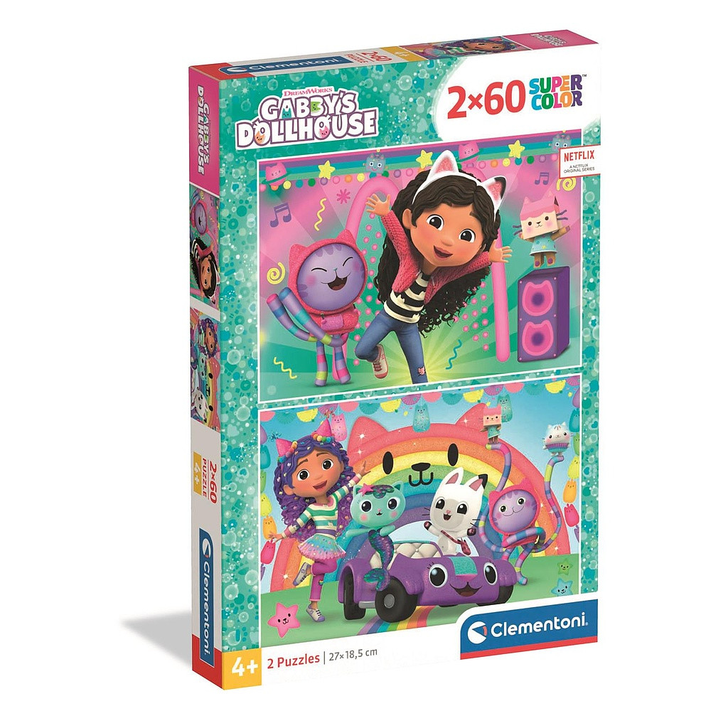 Gabby's Dollhouse 2×60-osaline pusle Clementoni – tootepilt