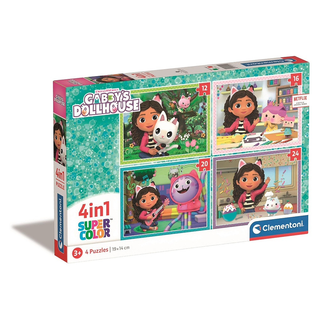 Gabby's Dollhouse Activities 4-in-1 puslekomplekt Clementoni – tootepilt