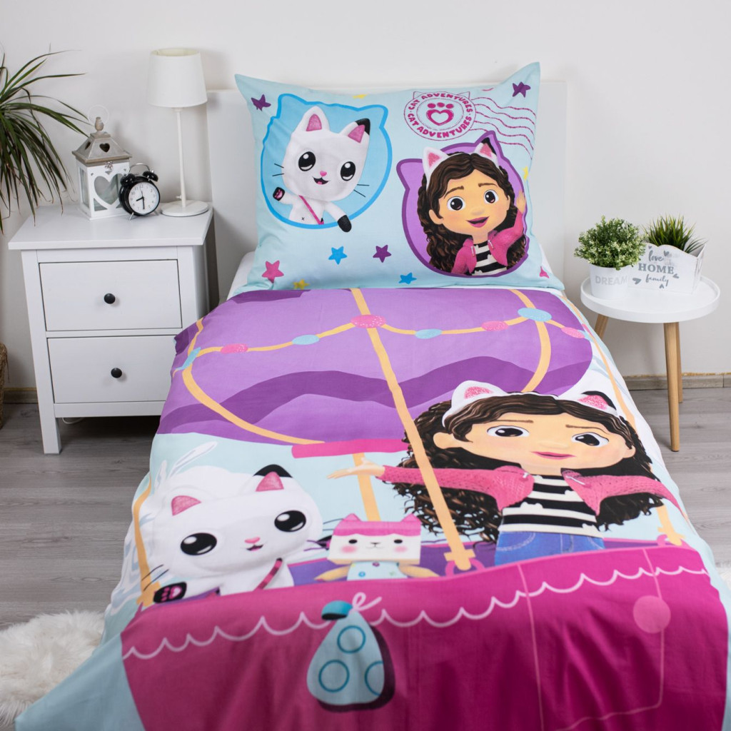 Gabby's Dollhouse Balloon voodipesukomplekt 140x200cm, 70x90 cm – detailvaade 2