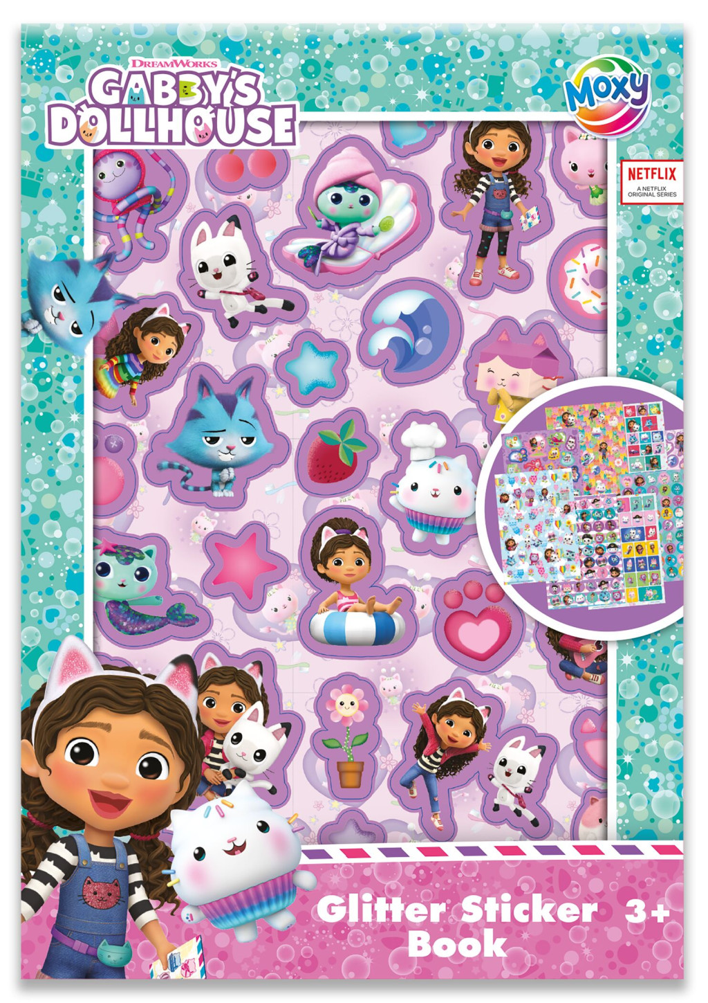 Gabby's Dollhouse Cats glitter kleepsualbum 8 sheets – tootepilt