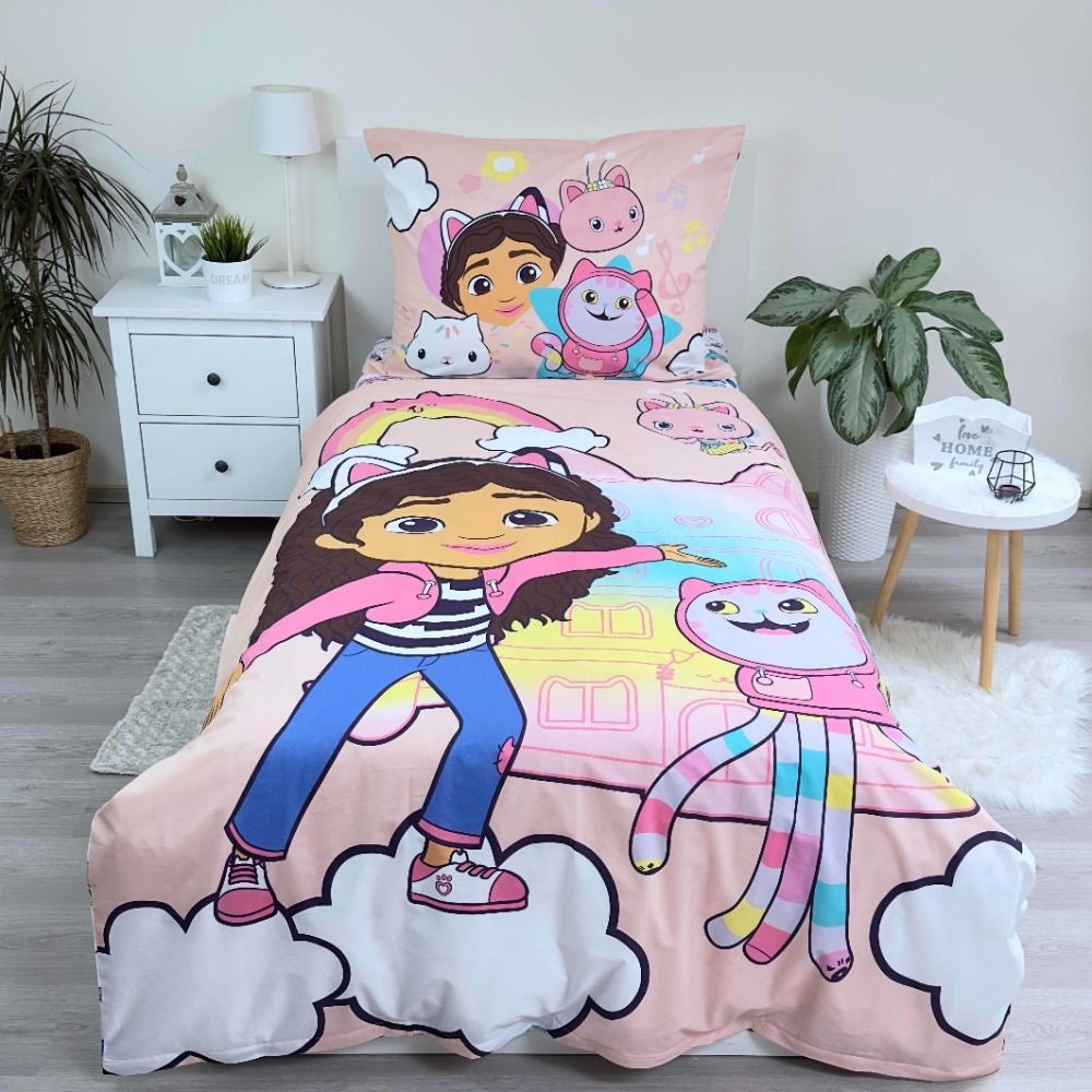 Gabby's Dollhouse Dreamland voodipesukomplekt 140x200cm, 70x90 cm – detailvaade 2