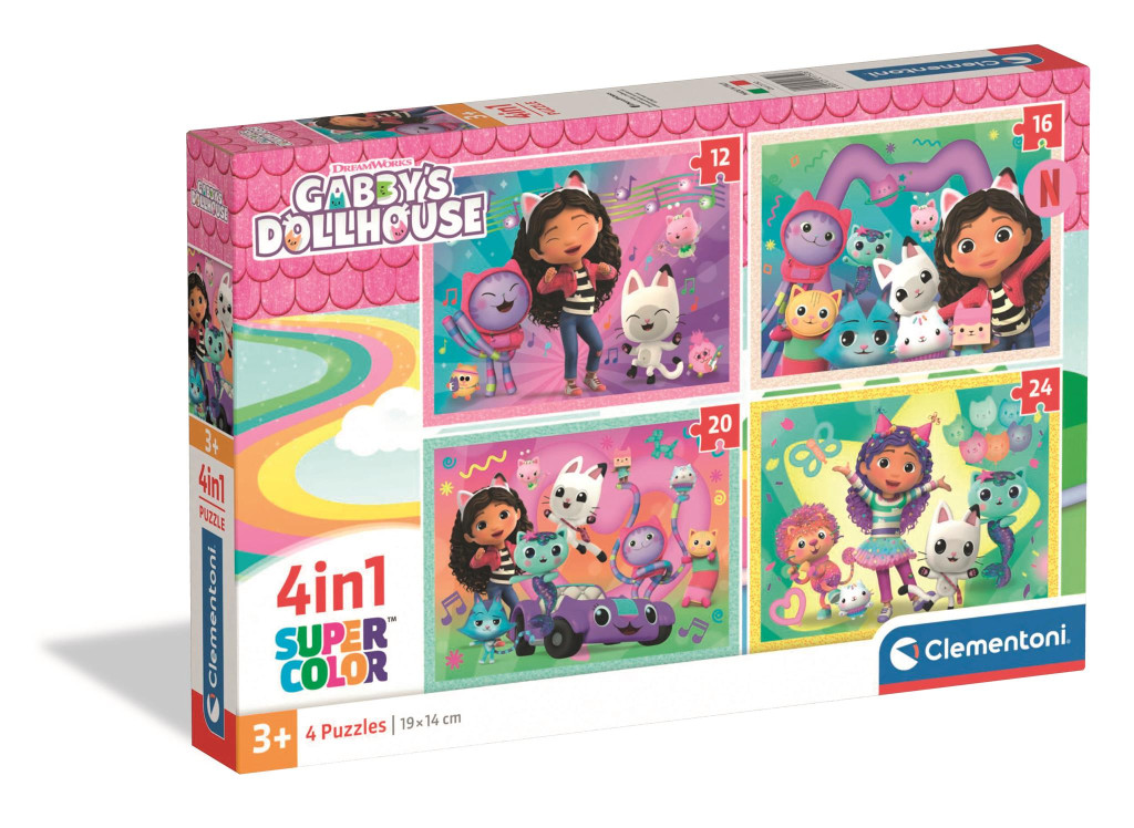 Gabby's Dollhouse Dreamy 4-in-1 puslekomplekt Clementoni – tootepilt