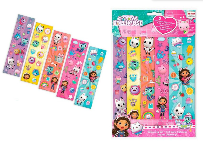 Gabby's Dollhouse kleepsukomplekt 5 sheets – tootepilt