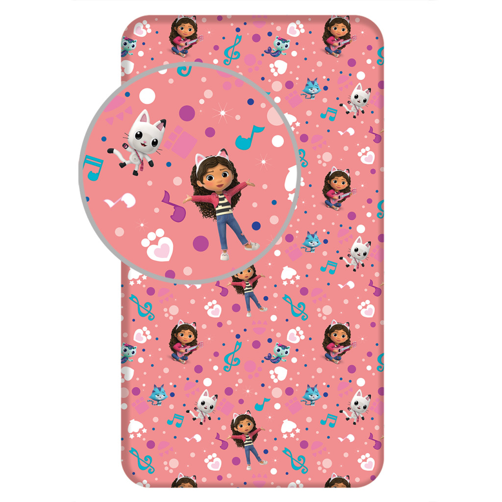 Gabby's Dollhouse Music kummiga voodilina 90x200 cm – tootepilt