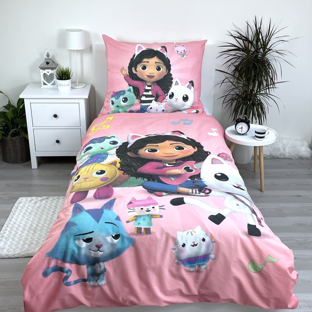 Gabby's Dollhouse Peaceful bedding cover 140x200cm, 70x90 cm – detailvaade 2