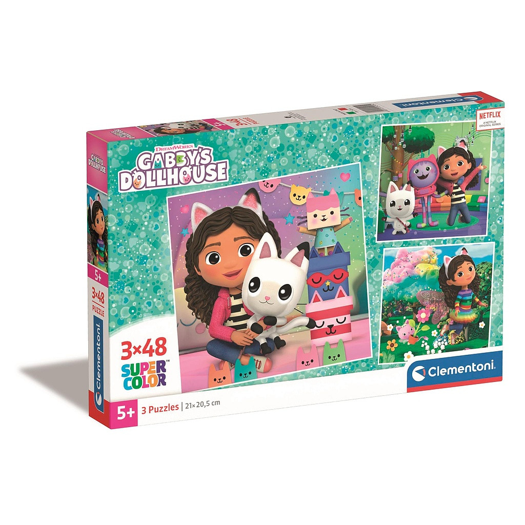 Gabby's Dollhouse Playland 3×48-osaline pusle Clementoni – tootepilt