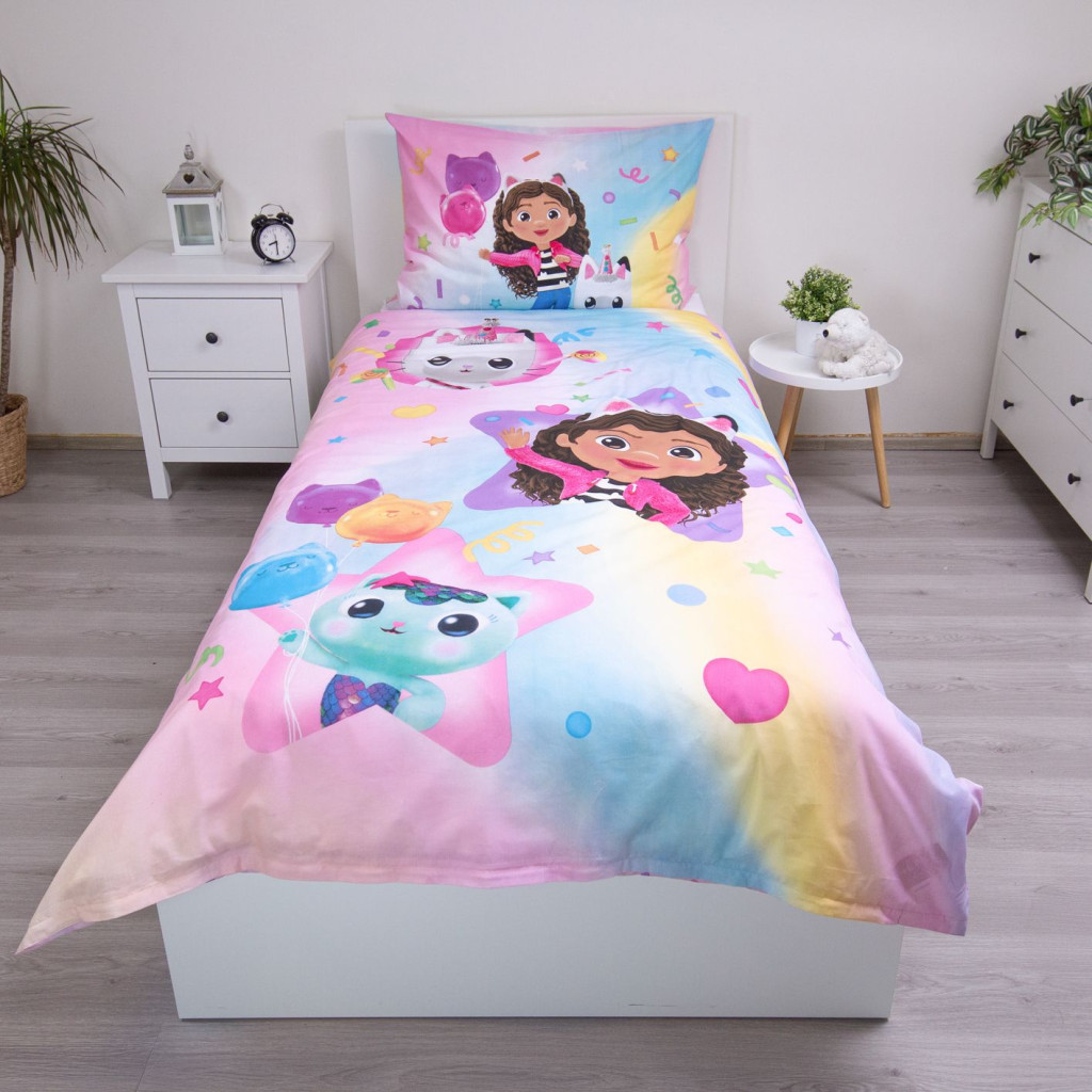 Gabby's Dollhouse Rainbow voodipesukomplekt 140x200cm, 70x90 cm – detailvaade 2