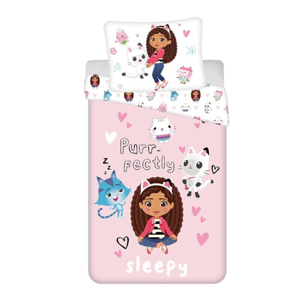 Gabby's Dollhouse Sleepy bedding cover 140x200cm, 65x65 cm – tootepilt