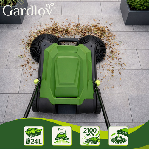 Gardlov käsilükatav pühkimismasin kolme harjaga, 68 cm