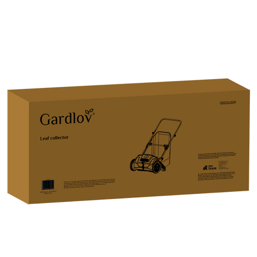 GARDLOVi käsitsi lükatav lehe- ja rohukoguja, 100 l