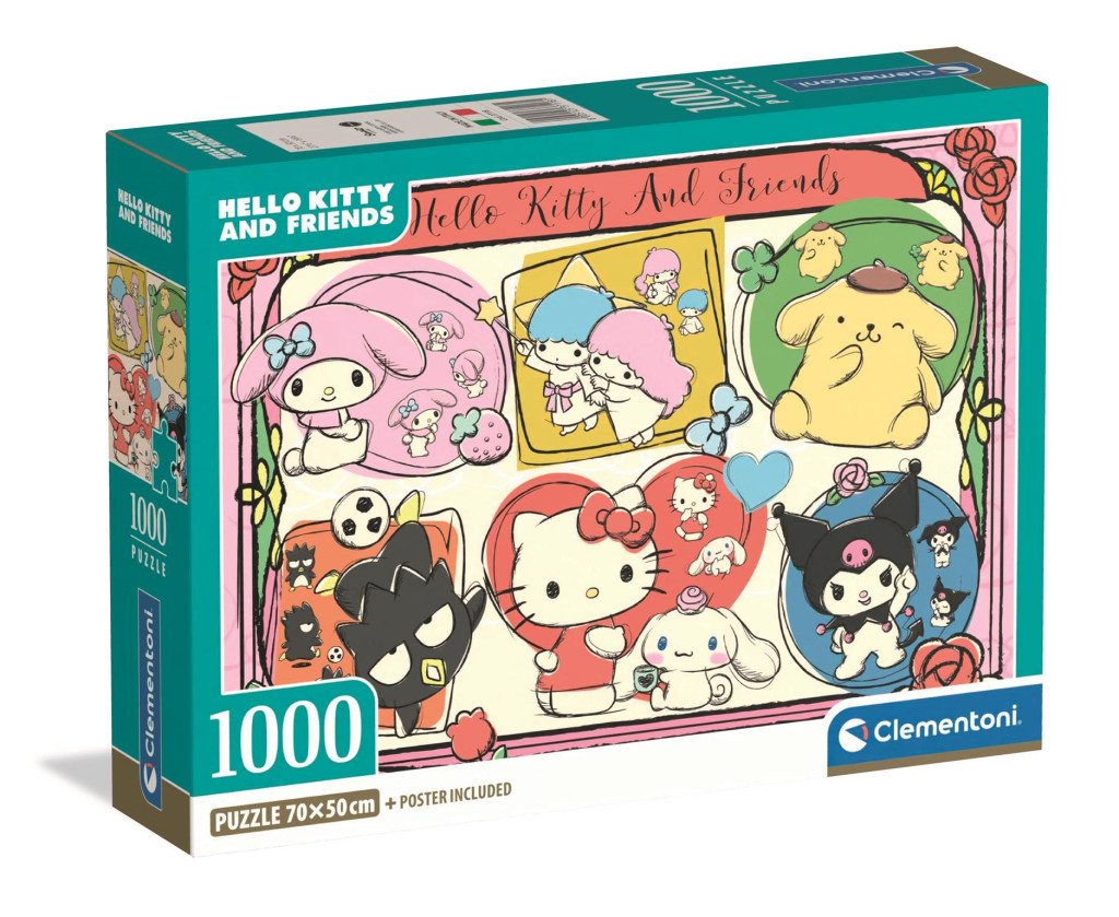 Hello Kitty Friends Forever Forever Friends 1000-osaline Compact pusle Clementoni – tootepilt