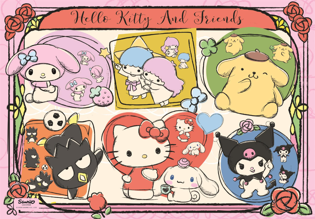 Hello Kitty Friends Forever Forever Friends 1000-osaline Compact pusle Clementoni – detailvaade 2