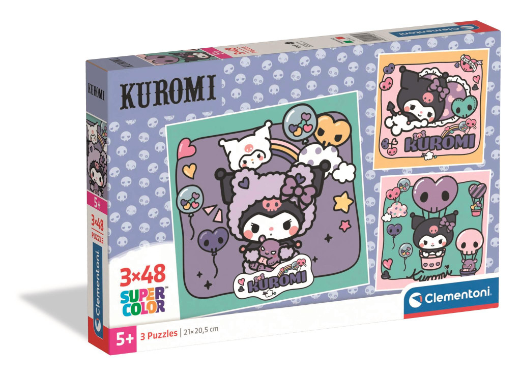 Hello Kitty Kuromi 3×48-osaline pusle Clementoni – tootepilt